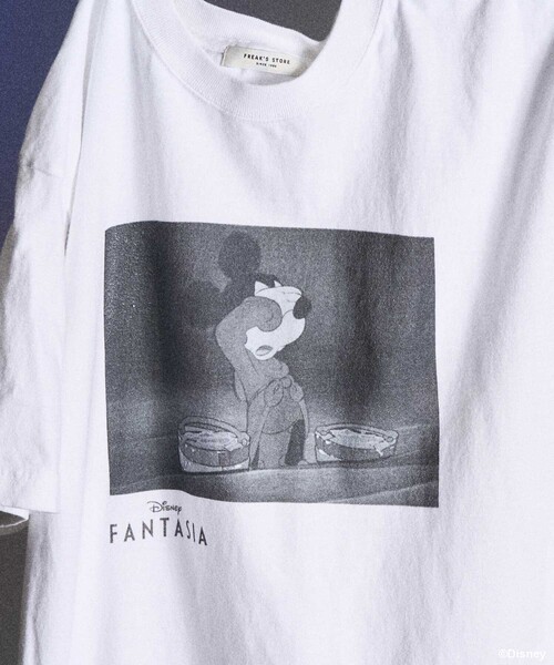 tシャツ 「DISNEY FANTASIA」 ボックスモノクロフロントプリント Tシャツ/ディズニー/ファンタジア/ミッキーマウス レディース | FREAK'S STORE | 09