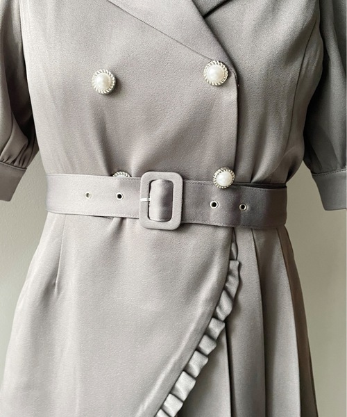 one way（ワンウェイ） ワンピース フリルテーラードワンピース