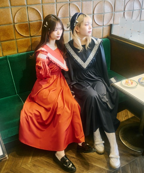 ワンピース kutaro kutir ワンピース 「クティールとレトロ」2wayビッグボウタイ