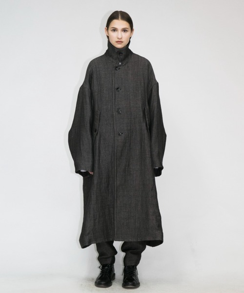 「my beautiful landlet」 ステンカラーコート 1 ネイビー メンズ_画像9