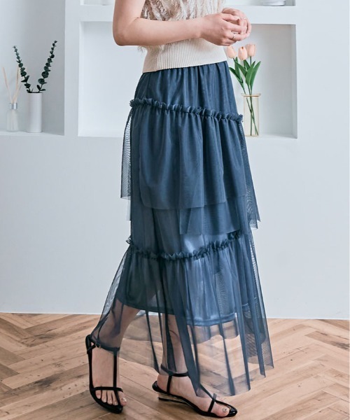 ♡チュールスカート ロング スカート インナー付き チュールスカート : ZOZOTOWN Yahoo!店