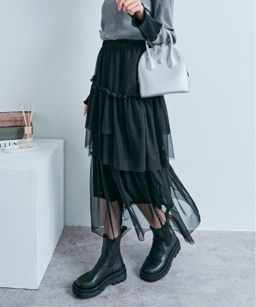 OUTLET SALE- 訳あり品など大放出 インナー付き スカート チュールスカート Yahoo!店 ZOZOTOWN : スカート