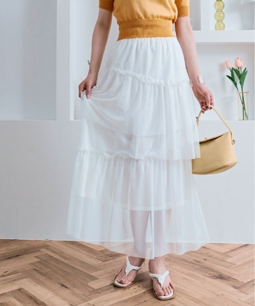 ロング スカート インナー付き チュールスカート : ZOZOTOWN Yahoo!店