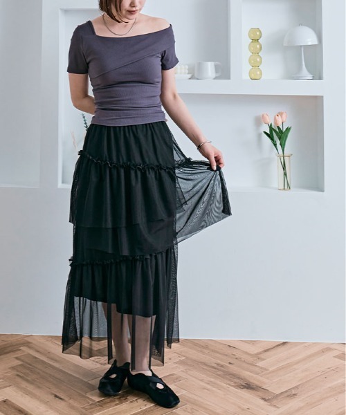 ロング スカート インナー付き チュールスカート : ZOZOTOWN Yahoo!店