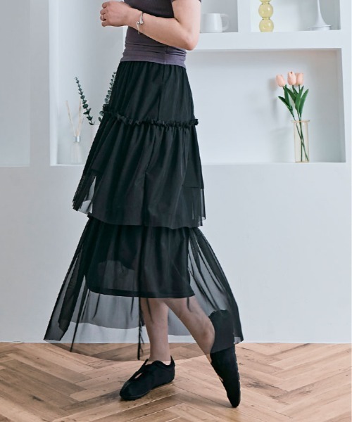 ロング スカート インナー付き チュールスカート : ZOZOTOWN Yahoo!店