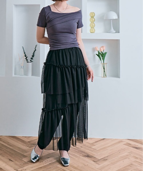 ロング スカート インナー付き チュールスカート : ZOZOTOWN Yahoo!店