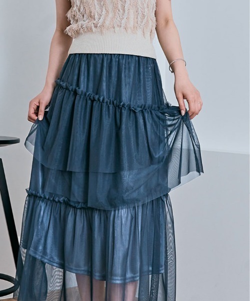 ロング スカート インナー付き チュールスカート : ZOZOTOWN Yahoo!店