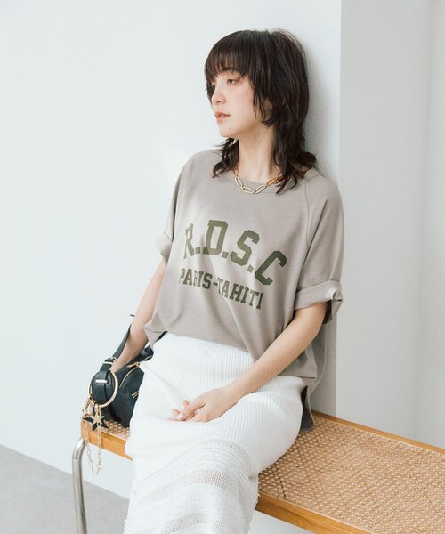 モカ リヴドロワ Yossshiiii企画 R.D.S.CロゴTシャツ　モカ RIVE DROITE（リヴドロワ） tシャツ 「Yossshiiii企画/即完売につき再