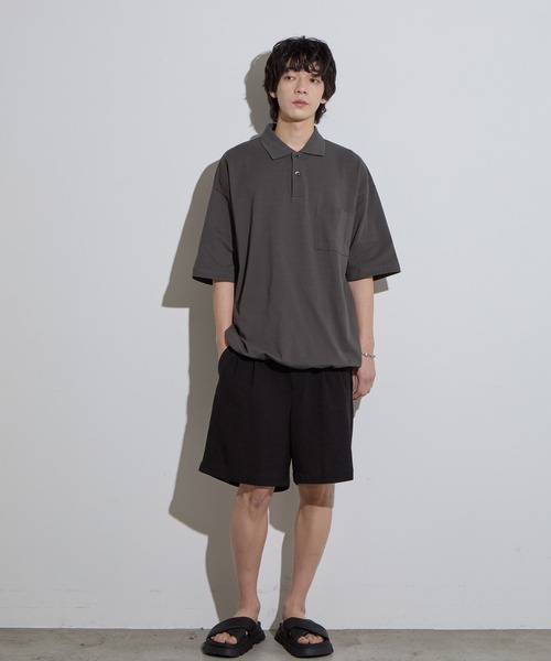 Bristol グレー ポロシャツ SLICK ポロシャツ 「SLICK/スリック」40/2 Moss Stitch