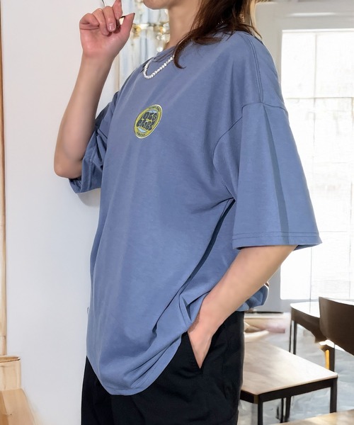 バックロゴ ルーズ Tシャツ 4色 ストリート 夏 トップス nr9251 サマーセール】ルーカ メンズ 半袖Tシャツ トップス ロゴ
