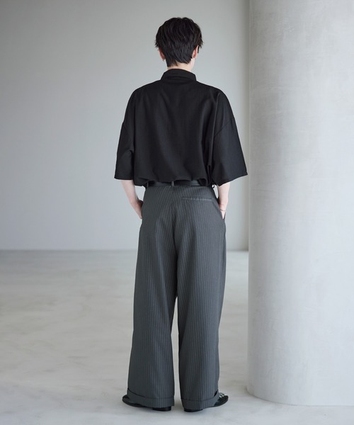 メンズ 半袖シャツ ビッグシルエット Y02208 ラグスタイル LUXSTYLE ビッグシルエット半袖シャツ/半袖シャツ