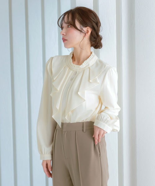 Retica（レティカ） ブラウス シャツ ブラウス 長袖 フォーマル 襟