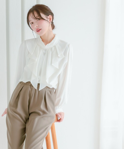 Retica（レティカ） ブラウス シャツ ブラウス 長袖 フォーマル 襟