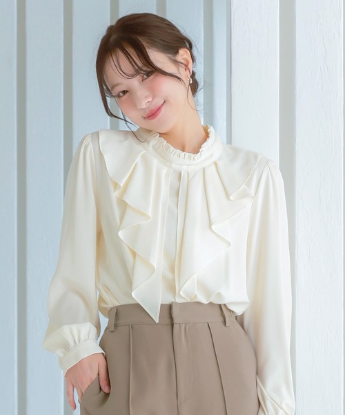 Retica（レティカ） ブラウス シャツ ブラウス 長袖 フォーマル 襟