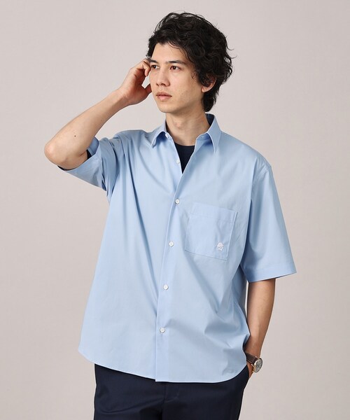 TAKEO KIKUCHI（タケオキクチ） シャツ 半袖 「LIMITED」ワンポイント
