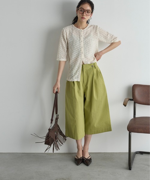 パンツ yon THE Yon パンツ チェッククロップドパンツ レディース