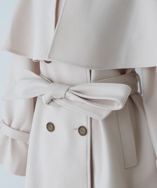 「one after another NICE CLAUP」 ステンカラーコート MEDIUM アイボリー レディース_画像9