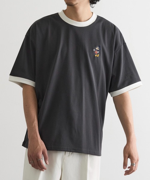 Disney（ディズニー） tシャツ 「DISNEY MICKEY」MIC＆TORリンガー