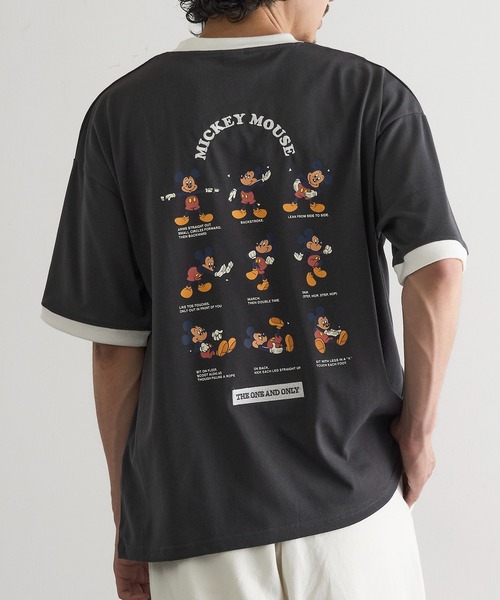 Disney（ディズニー） tシャツ 「DISNEY MICKEY」MIC＆TORリンガー