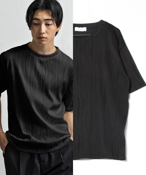 CLOSET tシャツ ウェーブテクスチャTシャツ メンズ : ZOZOTOWN Yahoo