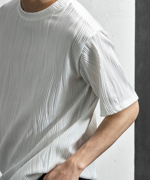 CLOSET tシャツ ウェーブテクスチャTシャツ メンズ : ZOZOTOWN Yahoo