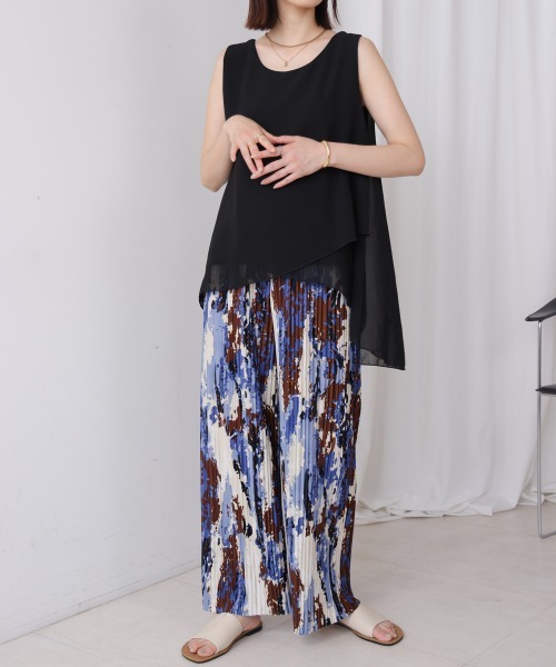 美品 24ss homme plisse アートペイント柄 プリーツパンツ カラーペイント柄プリーツパンツ | ハンプティーダンプティー