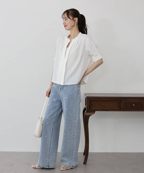シャツ/ブラウス(半袖/袖なし) 2way Blouse BLUEEAST（ブルーイースト） ブラウス シャツ 2WAYフロントタック半袖