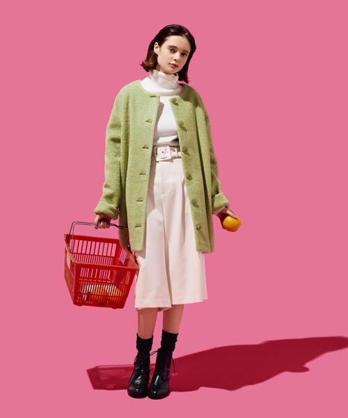 To b. by agnes 「To b.」 ノーカラーコート 36 グリーン系その他