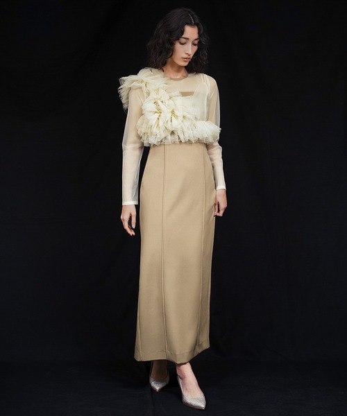 GIRL DRESS FOR NOW ドレス パール チュールフリルビスチェ ドレス 2点