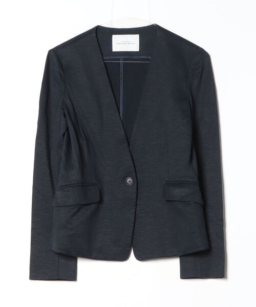 【美品】Green Label Relaxing 紺ブレ サイズ38 green label relaxing 「green relaxing」 ノーカラージャケット