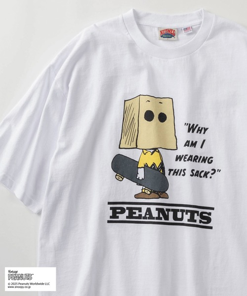 ピーナッツです！ PEANUTS tシャツ 「75」「PEANUTS/ピーナッツ」×「NUTMEG