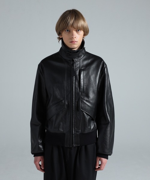 Y-3 ブルゾン アウター LEATHER BOMBER JACKET メンズ : ZOZOTOWN