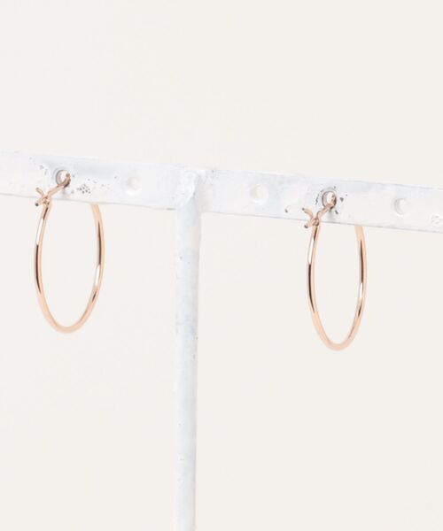 ESTELLE（エステール） ピアス K18 ピンクゴールド フープ ピアス