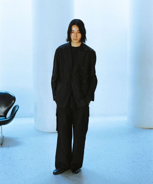 LIDnM 「LIDNM」 テーラードジャケット MEDIUM ブラック系その他