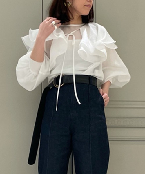 「styling/」 長袖ブラウス FREE ホワイト レディース