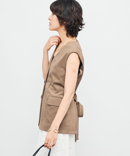 NOLLEY'S ベスト ジレ 「セットアップ対応」ストレッチスエード