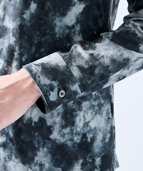 5351 POUR LES HOMMES シャツ クラウドプリント ストレッチ ジャージー