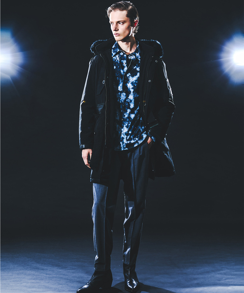 5351 POUR LES HOMMES シャツ クラウドプリント ストレッチ ジャージー