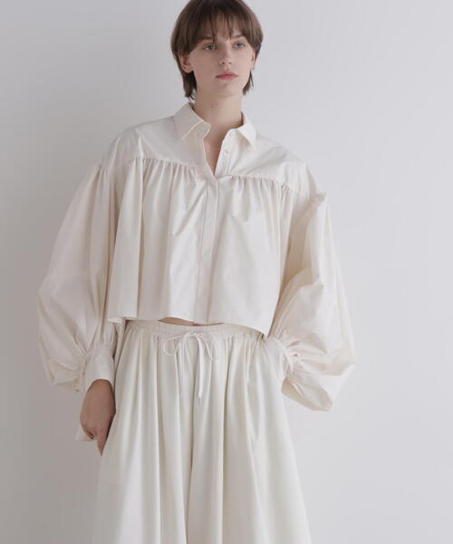 LE PHIL（ル フィル） ブラウス シャツ クリスピータフタ レディース