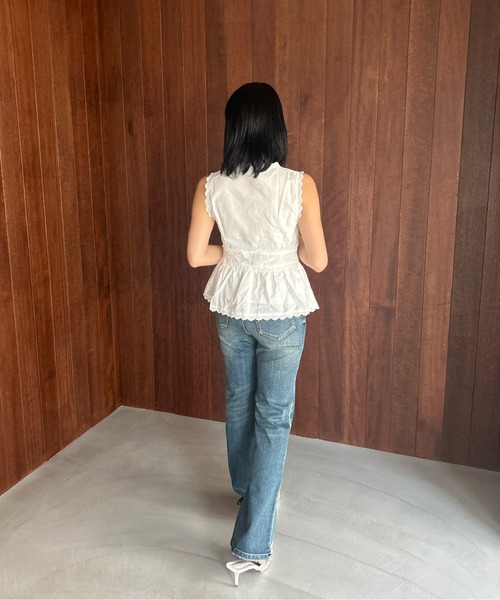 ジーンズ デニム デニムパンツ ウォッシュ加工 スリムストレートフレア
