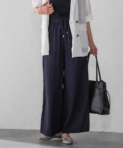 ロートレアモン（LAUTREAMONT）/【WEB限定】キュプラTRストライプパンツ LAUTREAMONT（ロートレアモン） パンツ 「WEB限定」キュプラTR