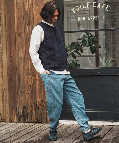 CAMBIO（カンビオ） ベスト ジレ mcg3696- ストレッチケーブル