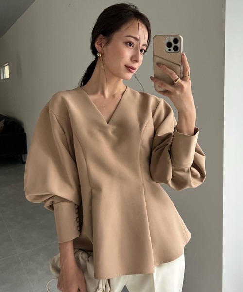 anuans 「anuans」 長袖ブラウス FREE ブラック レディース : ZOZOTOWN