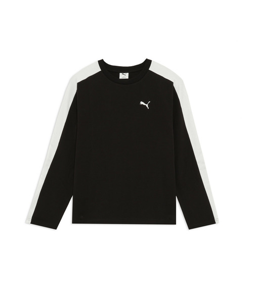 PUMA KING長袖シャツ ホワイト/ブラック メンズ ゴルフ PB ハーフジップ 長袖 ハイネック シャツ[品番