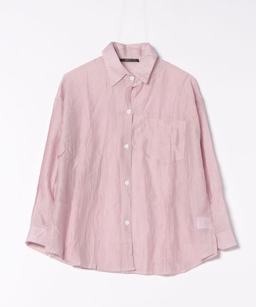 ブラウス シャツ 7色展開 オーバーサイズ 長袖シアーシャツ レディース