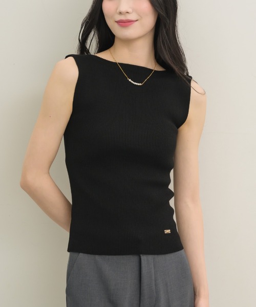 KMRii タンクトップ NEUNA タンクトップ ノースリーブ ラインタンク レディース