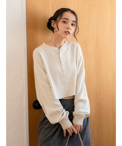 Ungrid（アングリッド） ヘンリーネック tシャツ FAITH MILLS別注