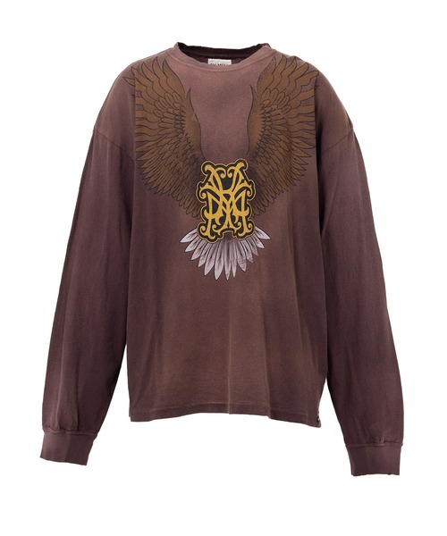 a　KAMIYA Eagle Distressed L/S Tシャツ KAMIYA tシャツ KMY Eagle” Distressed L/S T-shirt メンズ : ZOZOTOWN
