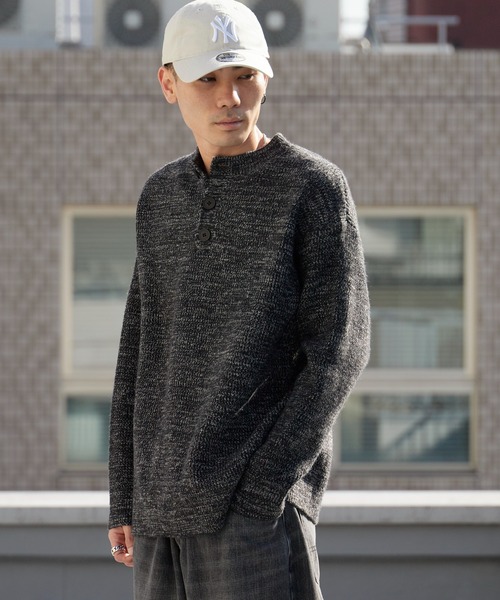 ニット/セーター ALMOSTBLACK OVER SIZE KNIT ALMOSTBLACK (オールモストブラック) 