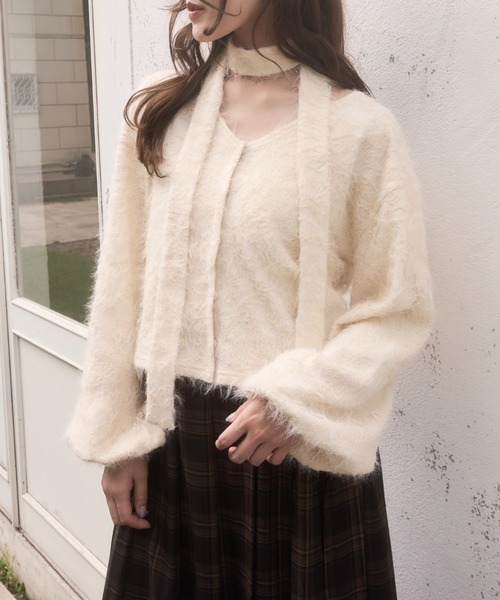 mellowneon（メロウネオン） カーディガン チョーカーセット2way